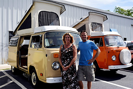 VW camper vans at Florida Oldscool Campers